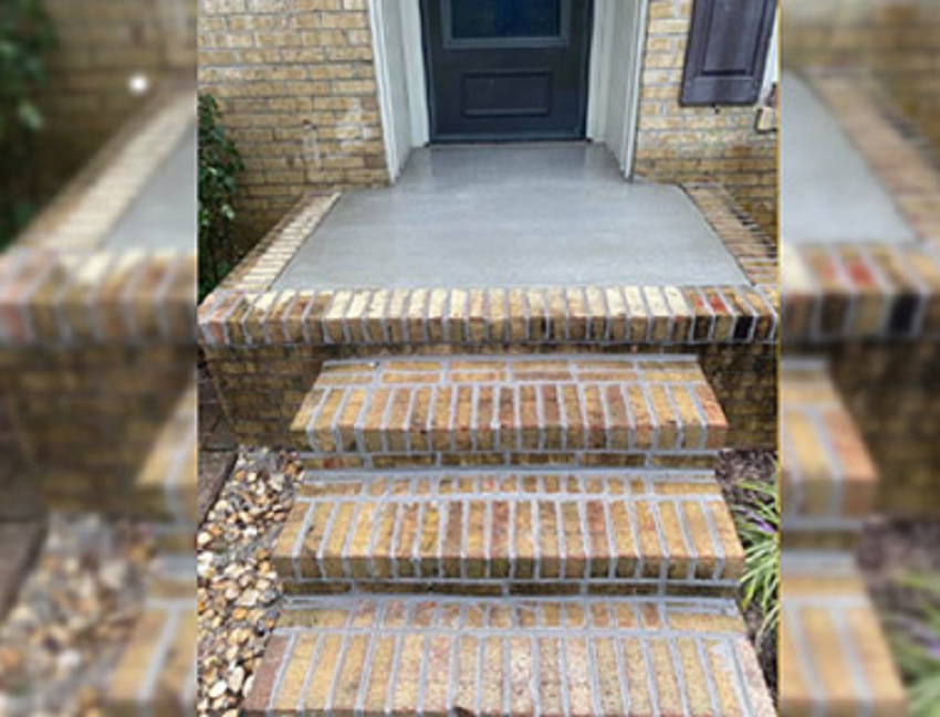 Front Steps Made Out of Bricks